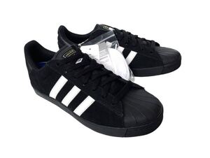 デッド!! 希少!! 17年 adidas SUPERSTAR VULC ADV アディダス スーパースター スケート ブラック スエード 黒 us 8.5 / 26.5 ㎝