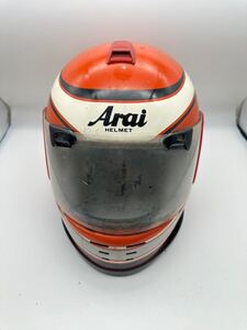 ①Arai アライ ビンテージヘルメット SNELL85 スネル85 フルフェイスヘルメット サイズ：55-56cm ブラック/レッド/ホワイト