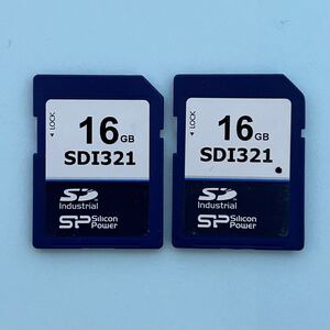 シリコンパワー　SP INDUSTRIAL SDI321 16GB 産業用SDカード　2枚セット　USED品