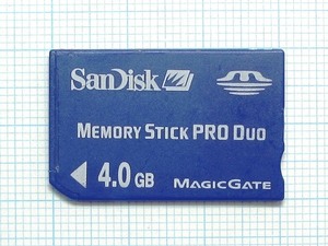 ★SanDisk メモリースティック PRO Duo ４ＧＢ 中古★送料６３円～