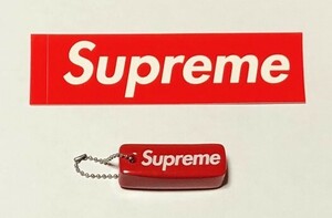 完売品　Supreme　シュプリーム　①キーチェーン　赤　美品　②ステッカー　未使用品　