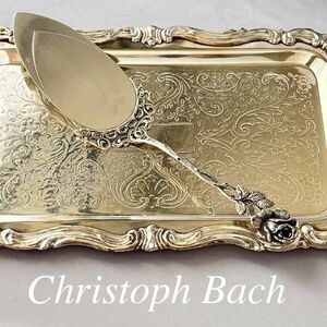 【Christoph Bach】 薔薇のケーキサーバー【純銀】ヒルデスハイムローズ 22cm