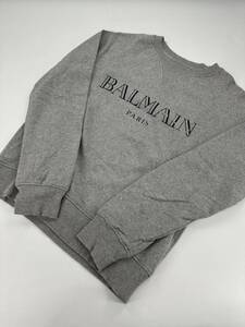 希少/美品/BALMAIN/ロゴ スウェット シャツ/XS/バルマン 日本 代理店 トレーナー トップス インナー