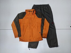 16．GORE-TEX MAMMUT リップストップ生地 ナイロン ゴアテックス 上下 2点 セットアップ テック ジャケット パンツ マムート メンズMy103