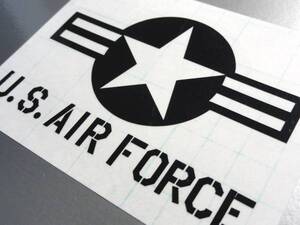 ∇USAFアメリカ空軍国籍マークステッカーA 8x12cmサイズ∇ラウンデル アメリカン 世田谷ベース 戦闘機 色選択可能 車 バイクに☆即買