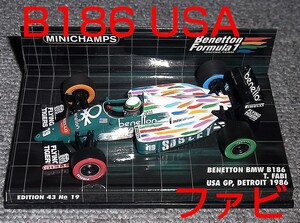 1/43ベネトン BMW B186 ファビ USA GP 1986 デトロイト フォード BENETTON FORD