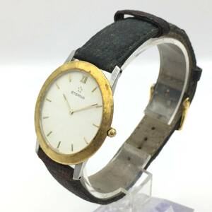 ○D242-123 ETERNA/エテルナ 2針 メンズ クォーツ 腕時計 レザーベルト 1856