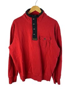 POLO RALPH LAUREN◆ハーフジップスウェット/XL/コットン/RED/無地