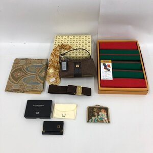 座布団カバー スカーフ キーケース ポーチ付きギフトBOX ベルト 裁縫道具 ６点おまとめ KENZO/ETRO/dunhill/MCM/Ferragamo他【CKAP3036】