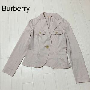 Burberry London バーバリーロンドン ジャケット レディース ピンク ベージュ 38サイズ アウター 三陽商会 長袖