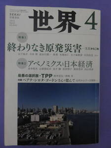 世界　4月号　終わりなき原発災害-3.11から２年　　岩波書店　2013年