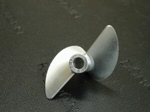 送料込み （逆プロペラ） プロペラCNC アルミ2枚ペラ スクリュー　Shaft bore=4.76mm Dia=40mm Pitch=1.9　品番CNCH-4019250R