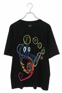 フェンディ Tシャツ SEAHORSE PRINT FY0936 AH15 サイズ:M グラフィックプリントTシャツ 中古 BS99