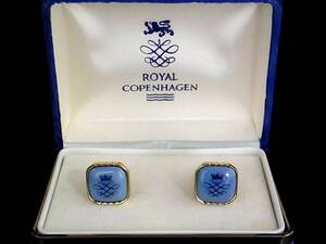 ■新品N■№1221 【Royal Copenhagen】ロイヤルコペンハーゲン【王冠】【ゴールド】■カフス♪