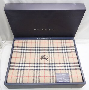 BURBERRY バーバリー☆ウール毛布 BB9610 140×240cm ベージュ チェック☆未使用品 箱入り☆X0104267