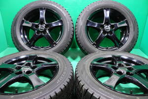 M741-20 送料無料 205/55R16 スタッドレス 4本セット ダンロップ BORBET 6.5J +38 PCD100 球面 VW ニュービートル ゴルフ4 バランス調整済