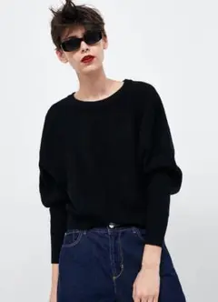 新品☆ZARA ザラ ニットセーター ブラック