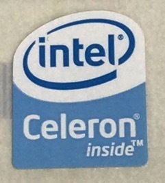 ■新品・未使用 ■10枚セット【Celeron】エンブレムシール【16*20㎜】送料無料・追跡サービス付き☆P106