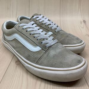 JFK1 VANS ヴァンズ オールドスクール ローカットスニーカー カジュアルスニーカー スウェード ライトベージュ メンズ 27.5cm