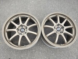 ◎傷少美品 希少サイズ レアマイスター LM SPORT LM-10R 18in 8.5J +32 114.3/５H 2本 CZ4A ランエボ S15 シルビア R34 ドリフト ドリケツ