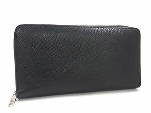 1円 ■美品■ CELINE セリーヌ レザー ラウンドファスナー 長財布 ウォレット 札入れ 小銭入れ レディース ブラック系 FI0688