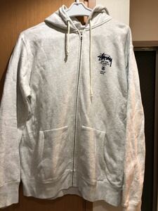 STUSSY CHAMPION WORLD TOUR Parker フロッキー プリントXLサイズ USED (ワールドツアー オールド ステューシー チャンピオン old stussy)