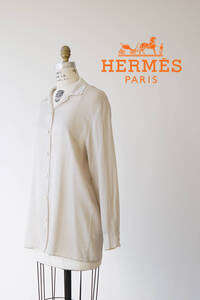 HERMES エルメス マルジェラ期　シルク１００％シャツ size 38 0119858