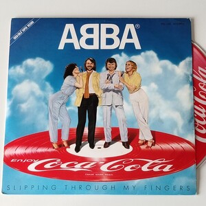 【コカ・コーラ非売品/ピクチャー盤】ABBA/SLIPPING THROUGH MY FINGERS(PD-105)アバ/スリッピング・スルー/COCA-COLA SUPER RECORD/EP/7