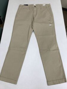 ●ＧＡＰ●新品●チノパン●ギャップ●サンドベージュ●スリム●ウエスト86cmX股下81cm●クールビズ●カジュアル●32●N12.7-2