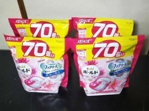 [1874-22]P&G ボールド ジェルボール4D 華やかプレミアムブロッサムの香り つめかえ用 メガジャンボ 70個入り×4袋 セット 280個 箱 ケース