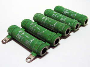 ★☆（管RG012） 巻線抵抗 2.4kΩ/10W 5本セット / NOS Wirewound Resistors 2.4kΩ/10W 5pcs☆★