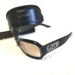 GUCCI グッチ GGインターロッキング ラメ加工 ウェリントン サングラス