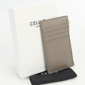 中古良品セリーヌCELINE コンパクトジップカードホルダー 小銭入れ カーフ 10B68 3BEL 10BL ランク：A us-2 レディース