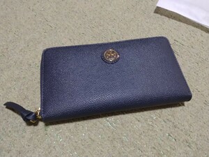 未使用　TORY BURCH トリーバーチ 長財布 ネイビー レザー