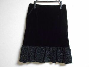 美品★エムズグレイシー★ベロアスカート＊黒＊size38