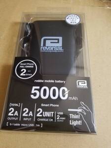 【REVERSAL リバーサル】　 モバイルバッテリー　5000ｍＡｈ　新品