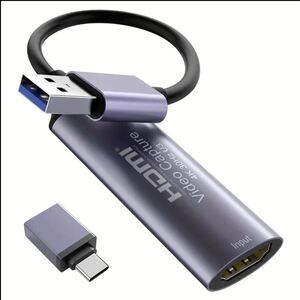 送料無料新品 キャプチャーボード HDMI USB Type-C type-A アダプター ゲーム pc 実況 配信 録画 端子 4K FHD 1080p カメラ スマホ 動画 