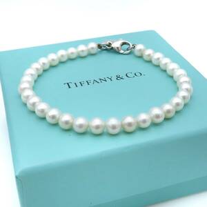 【送料無料】 極希少 美品 Tiffany&Co. ティファニー パール シルバー ブレスレット SV925 真珠 HA419