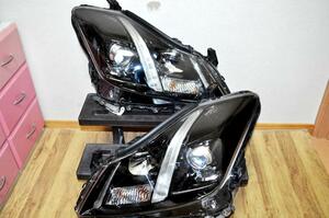 GRS200 GRS202 GWS204 200系 クラウン アスリート アニバーサリー風 HID ヘッドライト 左右 セット 綺麗 付属完備 ② ブラック加工 30-341