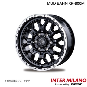 INTER MILANO/インターミラノ MUD BAHN XR-800M ホイール 1本【15×6.0J 6-139.7 INSET33 マットブラック/リムポリッシュ】