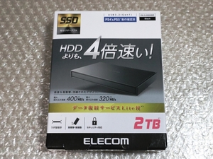 ■ 新品　エレコム ELECOM 2TB ポータブルSSD ESD-EJ2000GBKR 読書 320～400MB/s