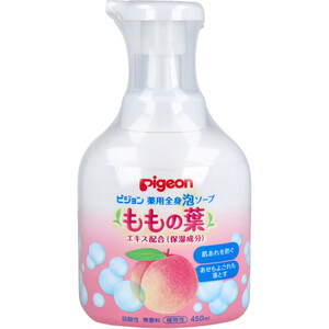 【まとめ買う】ピジョン 薬用全身泡ソープ ももの葉 450mL×2個セット