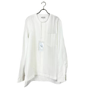 【30％OFF】Maison Margiela(メゾン マルジェラ) collarless shirt jacket (white)