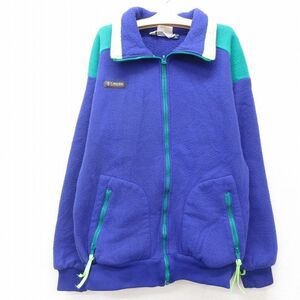 古着 コロンビア 長袖 フリース ジャケット キッズ ボーイズ 子供服 90s 紫他 パープル 25jan07