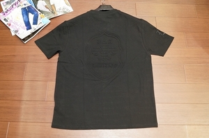 ◇Be Ambition エンボス Vネック Tシャツ/半袖/3XL/黒/おとこのブランド ビッグ サイズ 3L 4L カットソー ビーアンビション◇