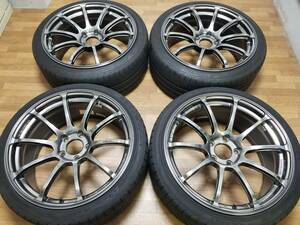 【美品】19インチ 9J +45 PCD114.3 ADVAN Racing RSⅡ WRX STI VAB GVB GRB S4 VAG GVF GRF レヴォーグ GDB GDA インプレッサ RZ GT RG TC