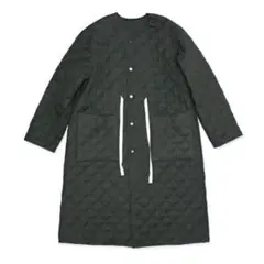 美品 URU  NO COLLAR COAT キルティング 中綿 コート