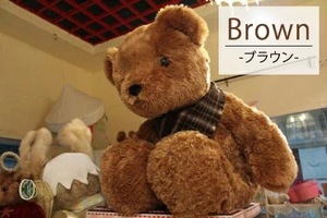 【送料無料】手触りふわふわ 特大テディベア 88cm〔ブラウン〕