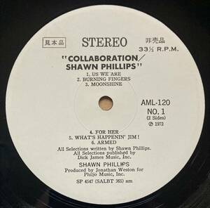 見本盤 SHAWN PHILLIPS ショーン・フィリップス / COLLABORATION A&M AML-120 PROMO