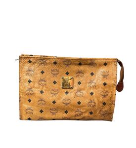 当時物 MCM セカンドバッグ クラッチバッグ レザー キャメル 保管品